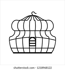 Bird Cage Icon, Bird Cage Vector Art Illustration