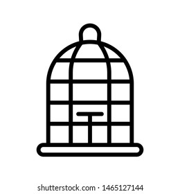 Bird cage icon vector design template