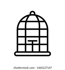 Bird cage icon vector design template