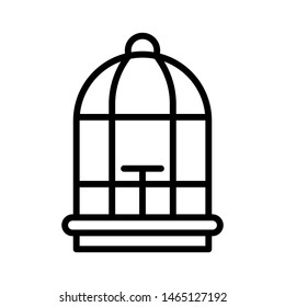 Bird cage icon vector design template