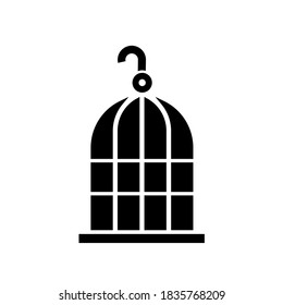 icono de la jaula de pájaros vectoriales. Eps. 10.