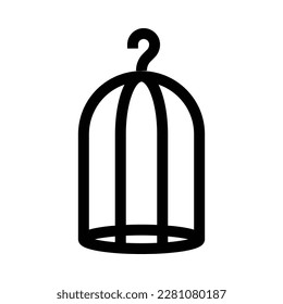 Plantilla de diseño de ilustraciones vectoriales de iconos de jaula de aves.