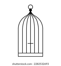 Bird cage icon vector illustration design template.