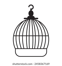 bird cage icon vector illustration logo design