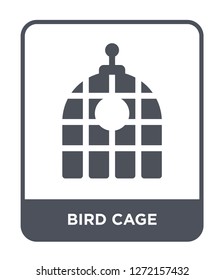 bird cage icon vector on white background, bird cage trendy filled icons from Furniture and household collection, bird cage simple element illustration