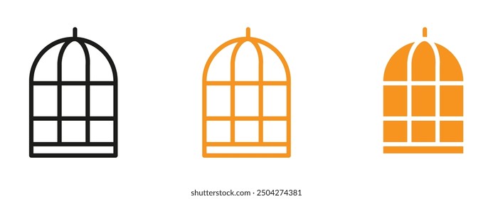 Bird cage icon web design in vector