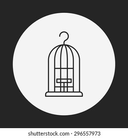 bird cage line icon
