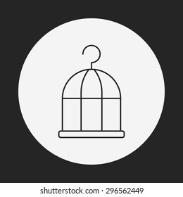 bird cage line icon