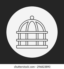 bird cage line icon