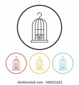 bird cage line icon