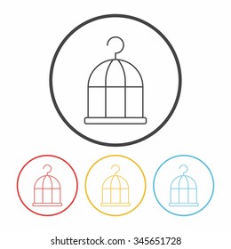 bird cage line icon