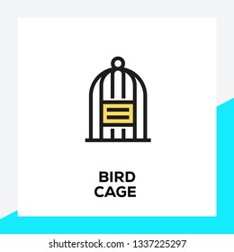 BIRD CAGE LINE ICON SET