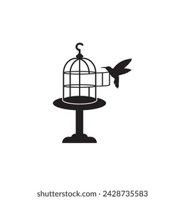 Bird cage logo symbol icon, vector illustration design