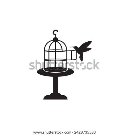 Bird cage logo symbol icon, vector illustration design