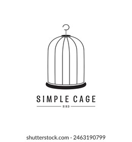 bird cage logo vector icon design template