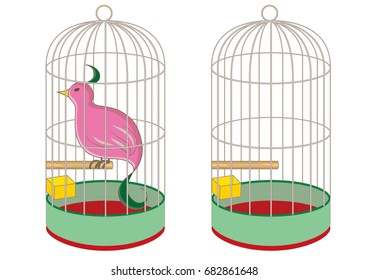 bird cage and rare bird