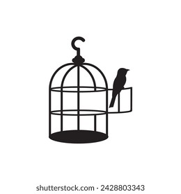 Bird cage symbol logo icon, vector illustration design