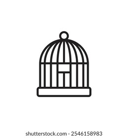 Bird Cage thin line vector icon