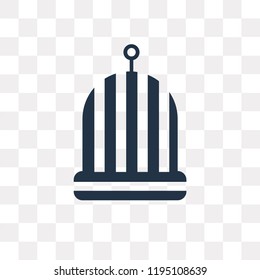 Bird cage vector icon isolated on transparent background, Bird cage transparency concept can be used web and mobile