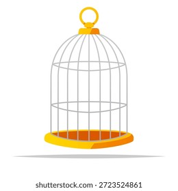 Vector de jaula de pájaro ilustración aislada
