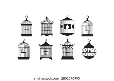 Bird Cages Silhouette Collection Set