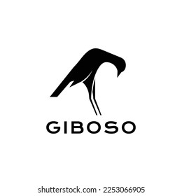 bird canary giboso unique posture isolated logo design vector icon illustration template