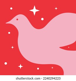 Ilustración del vector de la tarjeta aérea roja