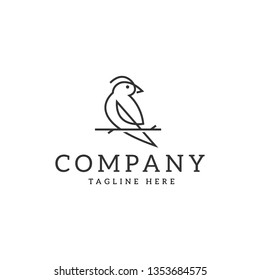 Bird Cardinal logo design template - Vector