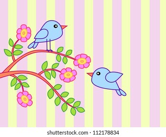Bird cartoon background