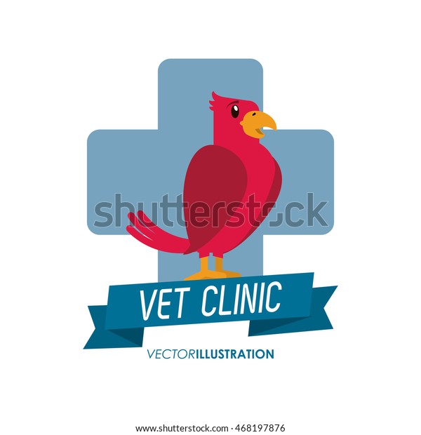 Bird Cartoon Cross Shape Veterinarian Pet Stock Vector Royalty Free 468197876