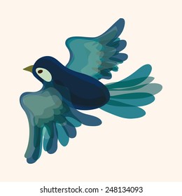 bird cartoon design elements vector