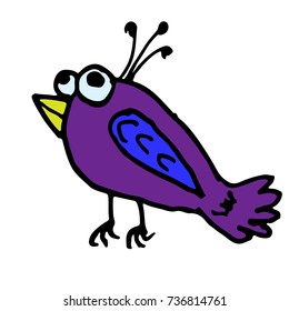 Bird cartoon illustration. Vector charapter Eps10