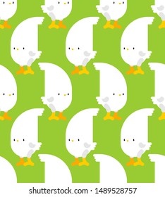 Bird cartoon pattern seamless. Birdie background. Baby cloth texture. vector ornament