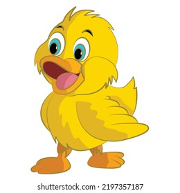 Diseño de vectores de caricatura de aves sobre fondo blanco