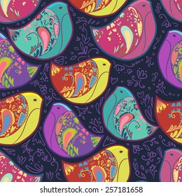bird cartoon. vector illustration seamless
