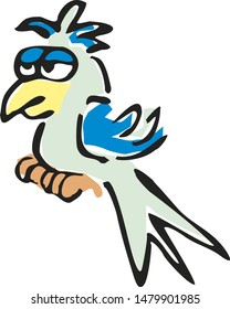 BIRD CARTOON VECTOR  PARROT ICON