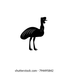 bird of cassowary icon. Elements of the fauna of Australia icon. Premium quality graphic design icon. Baby Sign, icon for websites, web design, mobile on white background