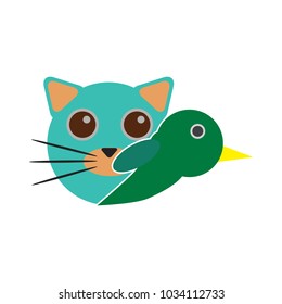 Bird Cat Logo Icon Design
