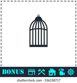 Bird cell icon flat. Simple vector symbol and bonus icon