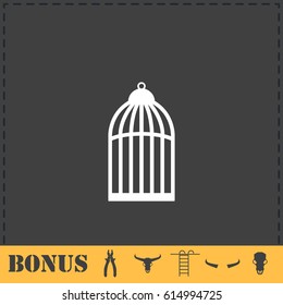 Bird cell icon flat. Simple vector symbol and bonus icon