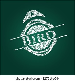 Bird chalk emblem