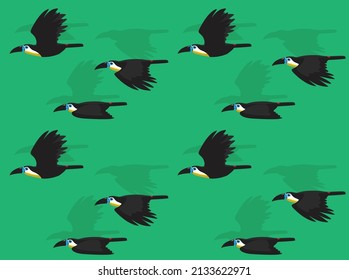 Bird Channel-Billed Toucan Animation Seamless Wallpaper Background