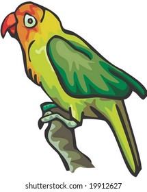 Bird Character - isolated on white background : vector illustration