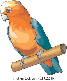 Carácter de pájaro - aislado en un fondo blanco: ilustración vectorial