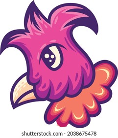 bird character logo cartoon vector
