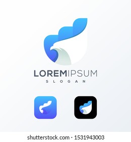 bird chart logo design easy to apply