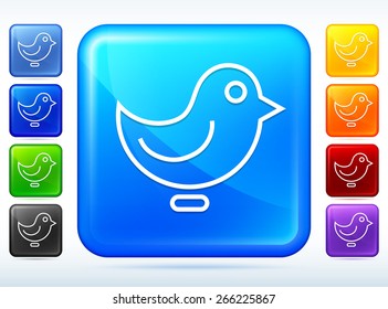 Bird Chat on Color Square Buttons