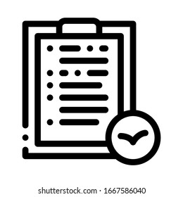 Bird Check List For Watching Icon Thin Line Vector. Paper Page On Clipboard With Task For Watching Bird Concept Linear Pictogram. Monochrome Outline Sign Isolated Contour Symbol Illustration