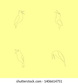 bird chirp design logo vector