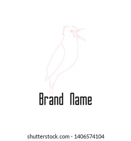 bird chirp vector design logo